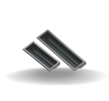 Puxadores Embutidos, Plástico ABS, Preto