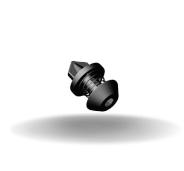 Dzus® Quarter-Turn Self-Ejecting Stud, Hex Recess, Plastic, Natural