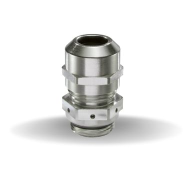 Prensa-cabos EN 45545 EMSVG LT EMV-Z RW, VentGLAND®, LowTemp, com cones de aterramento DIN 89345, latão
