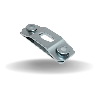 Dzus® Lion Quarter-Turn Receptacle, Medium Size, Rivet / Screw (thru hole), Steel Zinc Immersion Coating