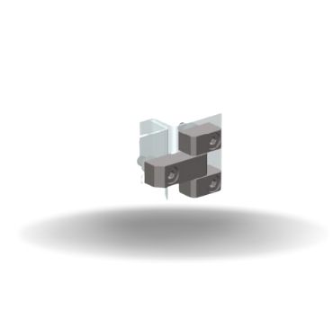 EH Dobradiça plana com parafuso 120mm