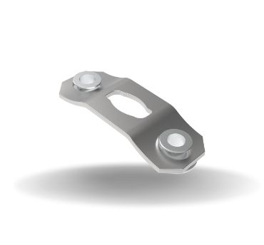 Dzus® Lion Quarter-Turn Receptacle, Medium Size, Rivet / Screw (thru hole), Stainless Steel Passivated