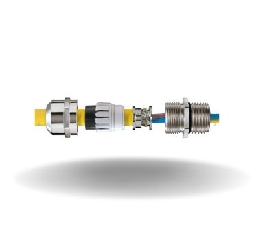 Prensa-cabos EMC e acessórios  SPRINT EMSKV EMV-Z, bucha de ampliação, cones de ligação à terra DIN 89345, latão, métrico, EN 62444
