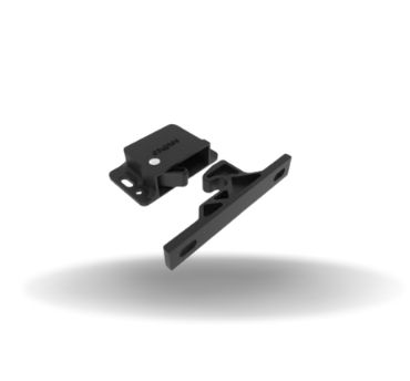 Fechos de impacto ocultos, Rebite/parafuso (furo passante), Sem interruptor, 44.000 n, Plástico, Preto