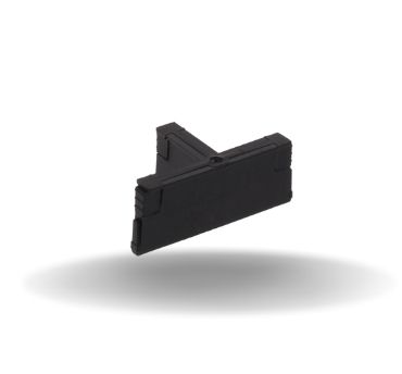 Grade, forma em T, plástico, preto