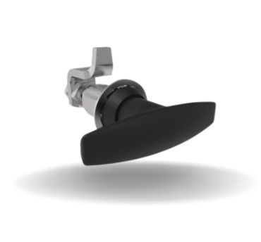 VISE ACTION® Fechos de Compressão, Tamanho grande, Maçaneta T, Zamac, Revestimento em pó, Preto, Lingueta com dobra