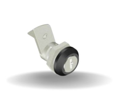 Fechos Lingueta com quarto de volta, Travamento com chave, 23 mm Espessura, Sem vedação, Zamac, Revestimento em pó, Preto