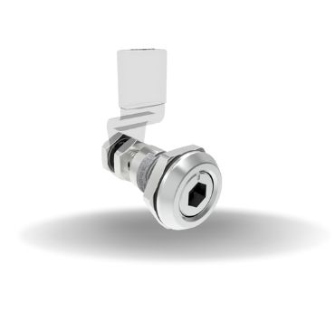 Fechos Lingueta com quarto de volta, Reguláveis, Chave Allen 8 mm, Com vedação, Zamac, Cromado, Brilhante