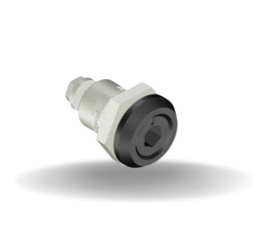 Fechos Lingueta com quarto de volta, Chave Allen 8 mm, Zamac, Revestimento em pó, Preto