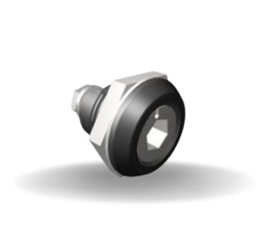 Fechos Lingueta com quarto de volta, Chave Allen 8 mm, Zamac, Revestimento em pó, Preto