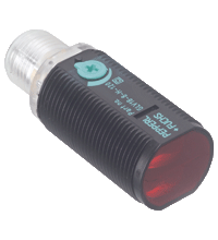 Sensor Fotoelétrico M18 de triangulação com supressão de fundo série GLV18 2 PNP 10 ... 120 mm GLV18-8-H-120/73/120