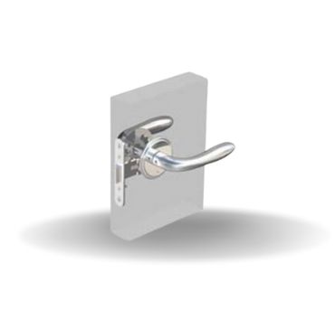 McCoy Fechos e Fechaduras para Portas, Portofino com botão de privacidade, Mão esquerda, para fora, 22 - 30mm Grossura da Porta, Cromo