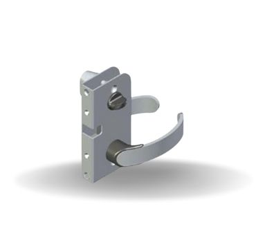 Fecho Modelo Offshore para Portas Giratórias, Botão de privacidade, Giro à direita, Travamento com chave, 19 - 21mm Grossura da Porta, Cromado
