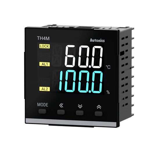 Controladores de temperatura/umidade LCD Autonics Série TH4M