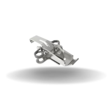 Fechos de Engate Rápido, Latch, Uso de cadeado, Tamanho pequeno, Aço inox, Natural, Natural