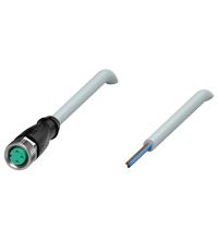 Cabo com conector M8 reto 3 pinos 10 metros PUR cinza V3-GM-10M-PUR