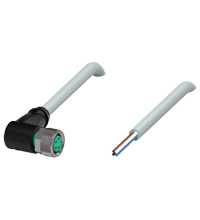 Cabo com conector M8 90º 4 pinos 2 metros PVC cinza V31-WM-2M-PVC