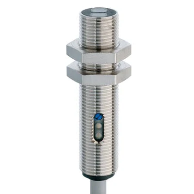 Sensor Fotoelétrico Difuso padrão M12 300 mm Latão cromado 3/4 de volta potenciômetro. LED, vermelho 660 mm LTK-1120-301